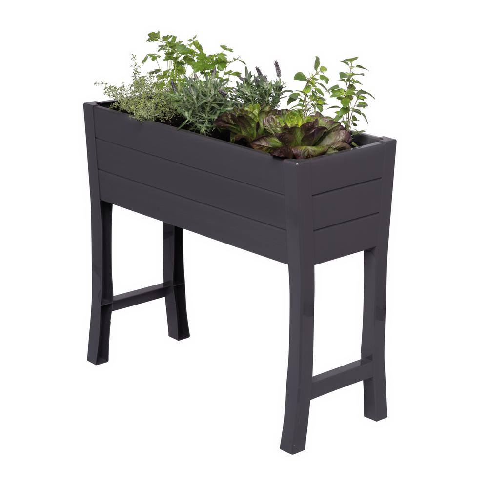 Nuvue Gray Vinyl Elevated Garden Box 26021