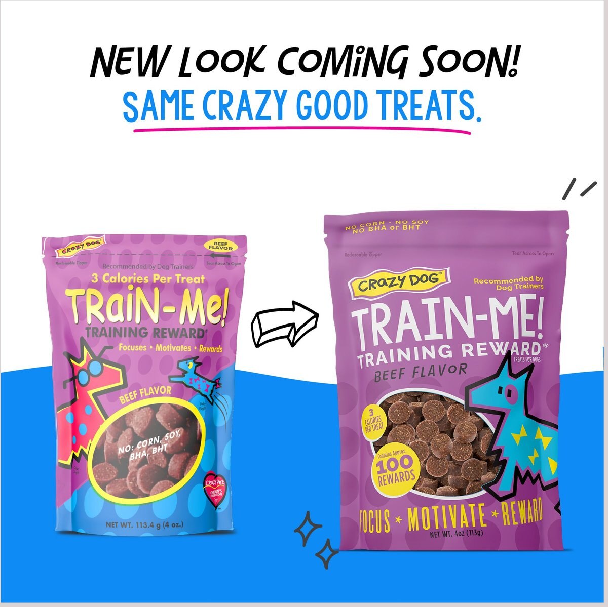 Crazy Dog Train-Me! Beef Flavor Dog Treats