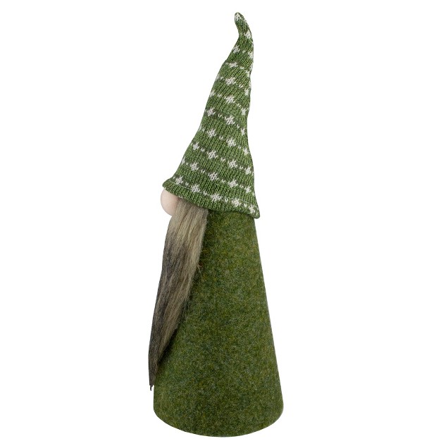 Green And White Cone Gnome Christmas Tabletop Decor