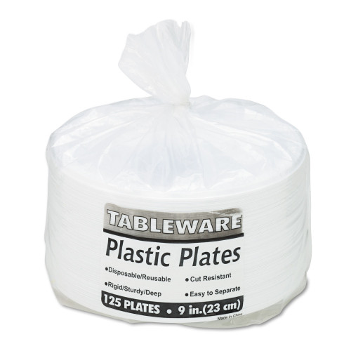 Tablemate Plastic Dinnerware， Plates， 9