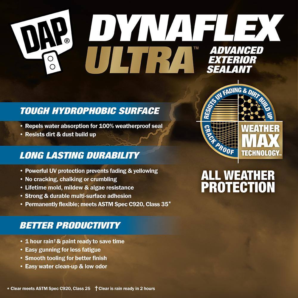 DAP Dynaflex Ultra 10.1 oz. Brown Advanced Exterior Window Door and Siding Sealant 18217