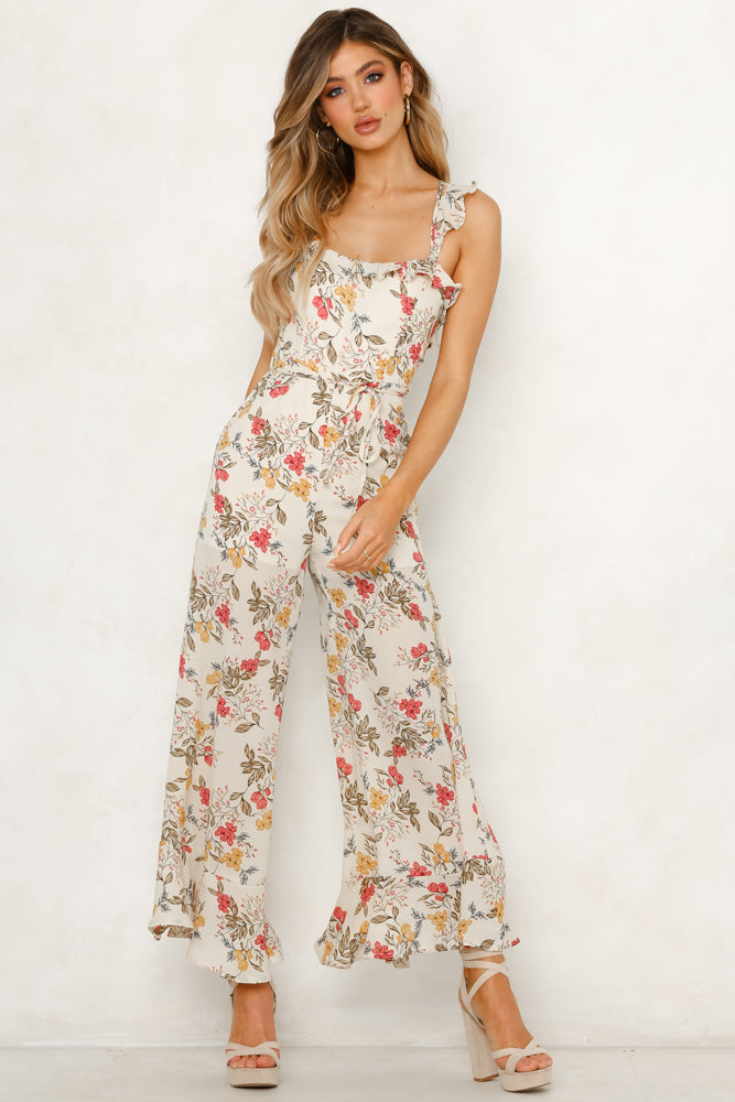 Love Lies Jumpsuit Beige