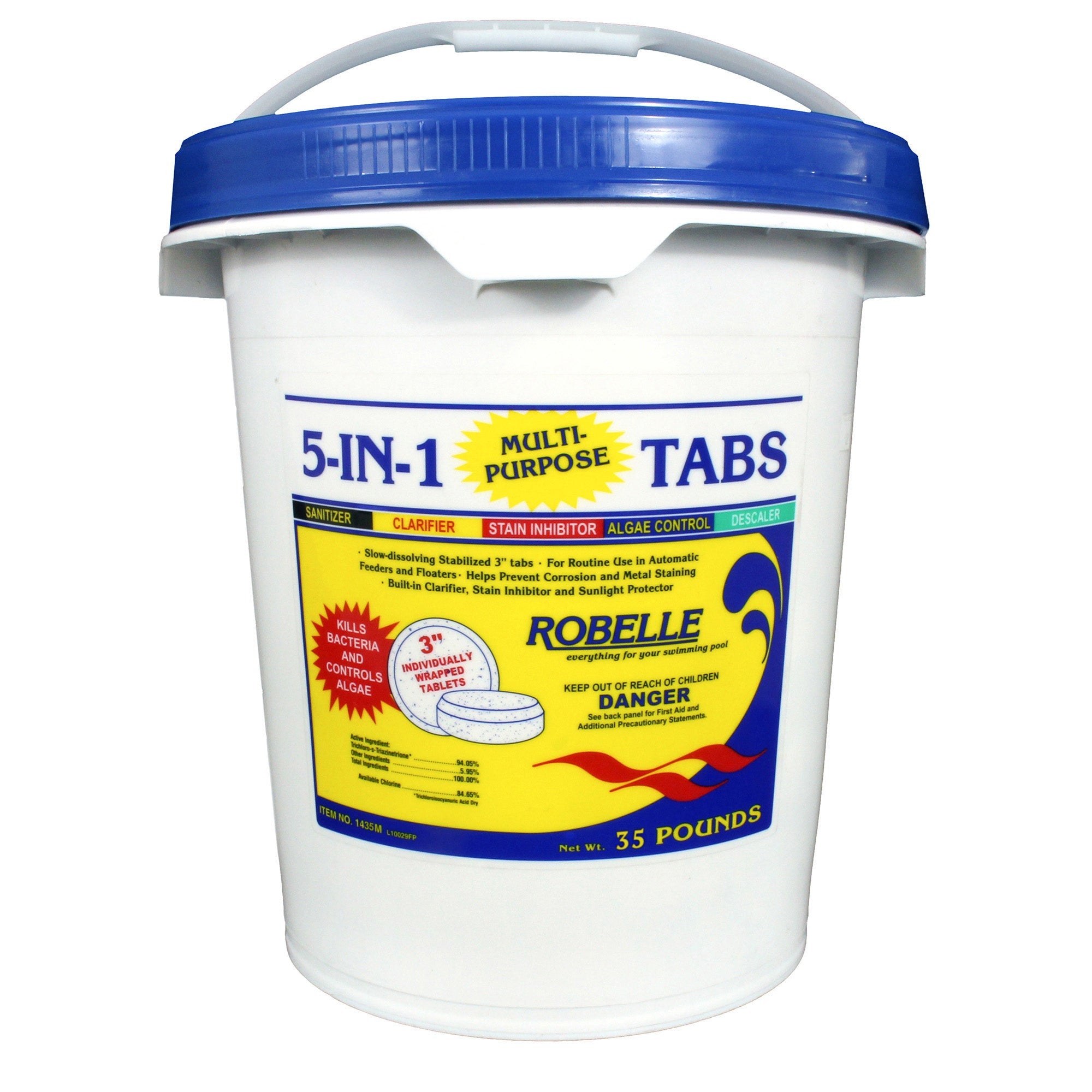 Robelle  5-in-1 Chlorine Tabs – 35 Lbs