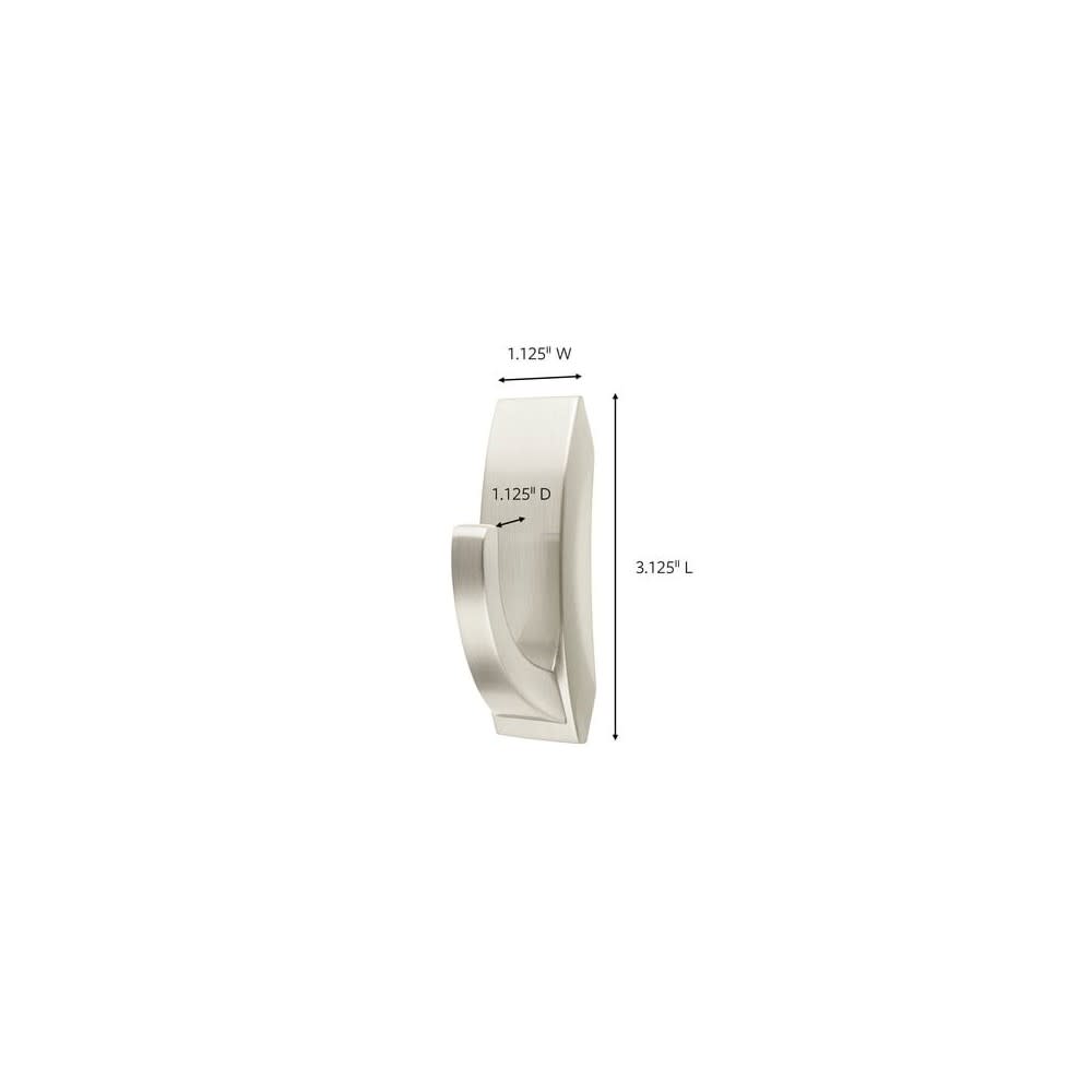 3M Command Medium Modern Reflections Brushed Nickel Metal Hook ;