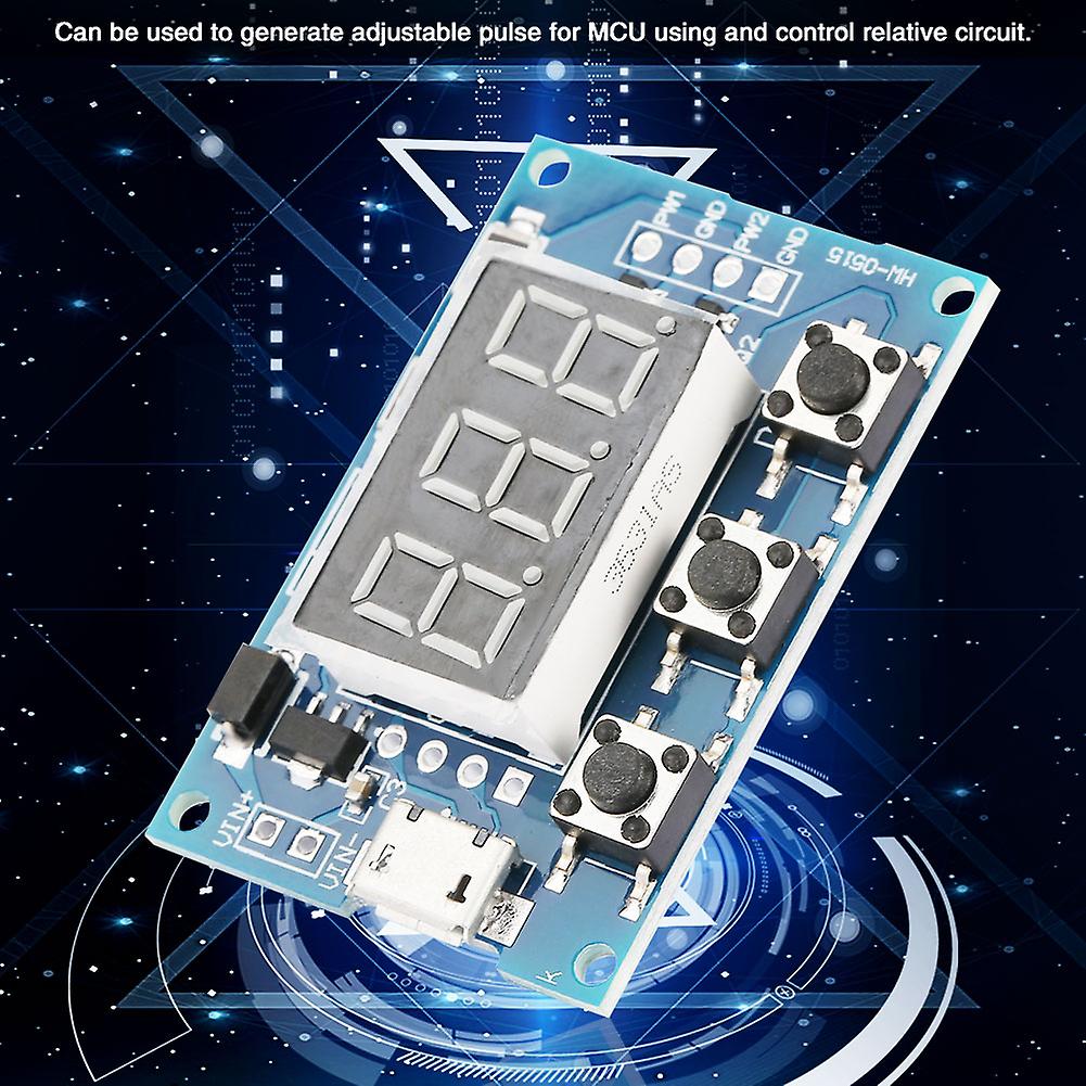 2 Channel Pwm Frequency Duty Cycle Adjustable Wave Rectangle Signal Generator