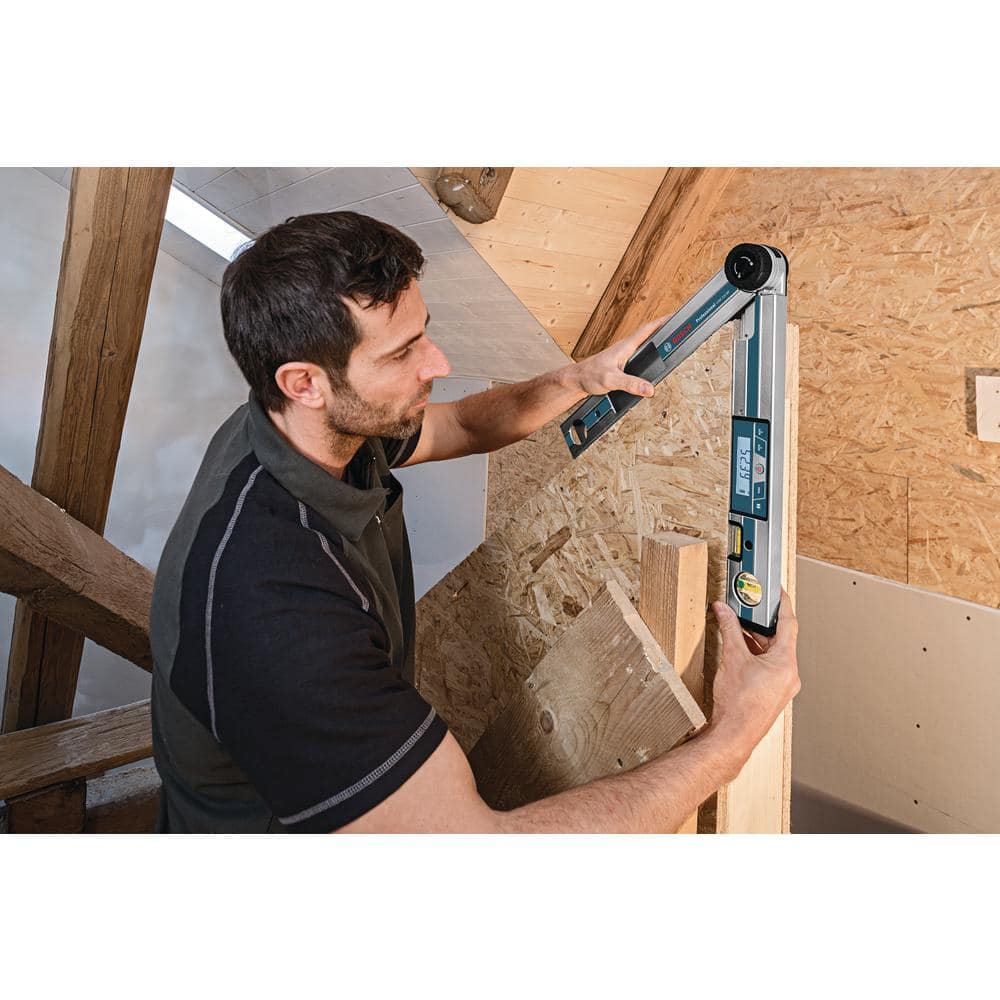 Bosch Miter Finder Digital Angle Finder Features Miter Cut Calculator, Protractor and Level with Carrying Case GAM 220 MF