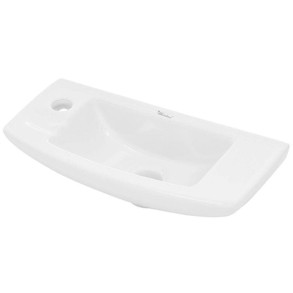 Whitehaus Collection Isabella Wall-Mounted Bathroom Sink in White WH1-103L