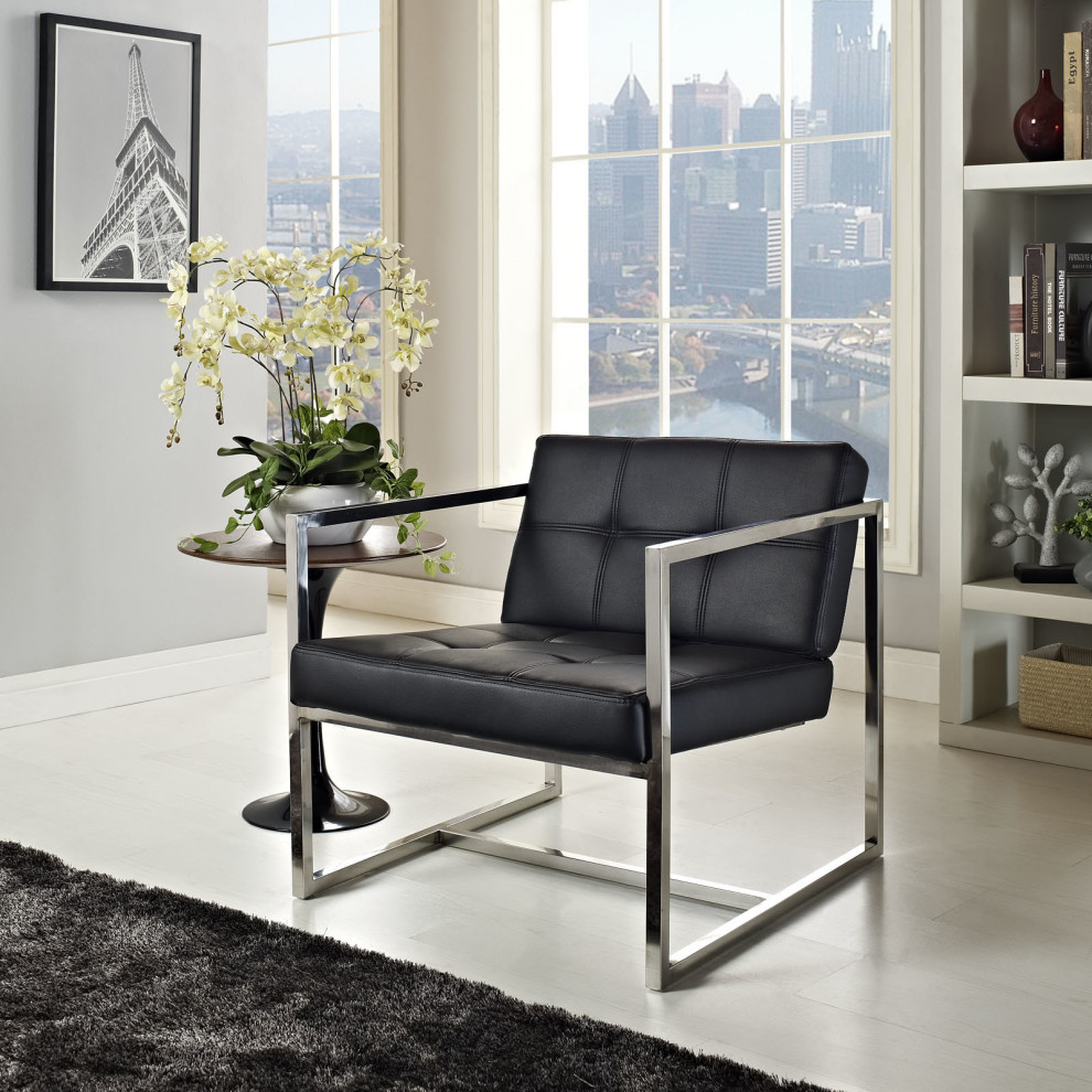 Frome Vinyl Lounge Chair   Contemporary   Armchairs And Accent Chairs   by HedgeApple  Houzz