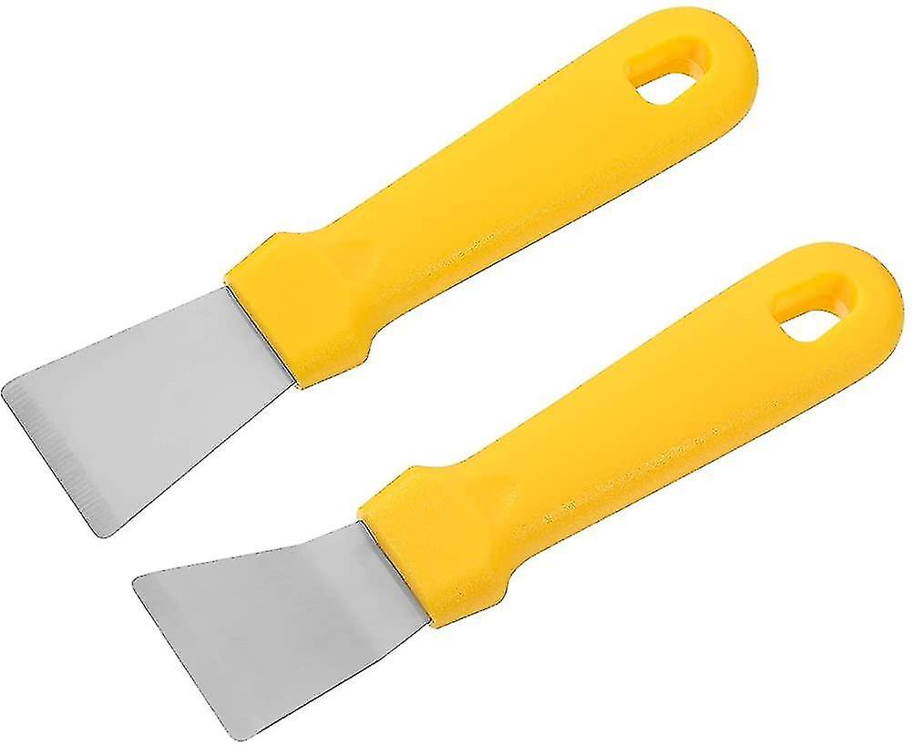 2 Pieces Cleaning Scraper For Ovens， Stoves， Induction Hob， Stainless Steel