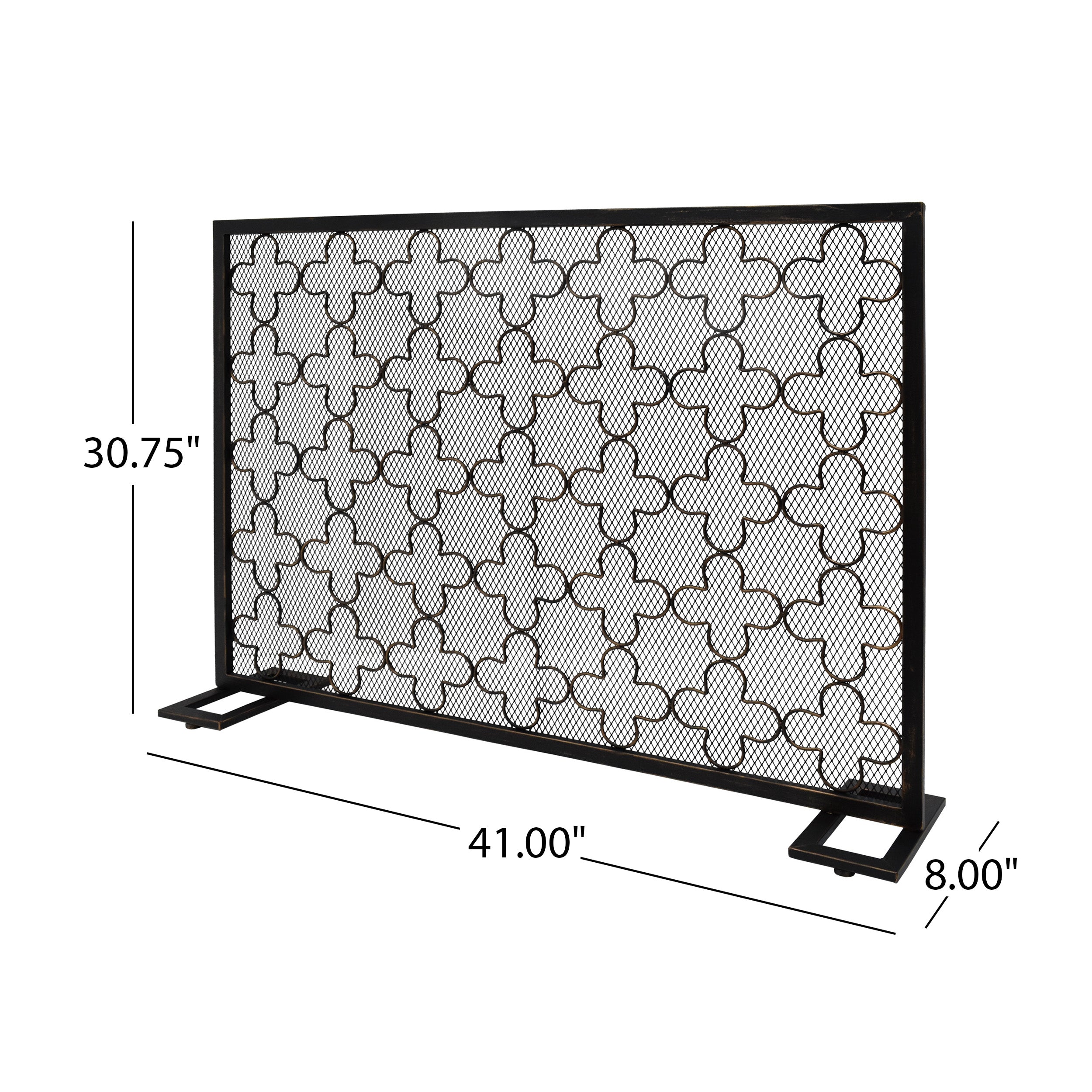 Uriah Modern Single PanelIron Firescreen