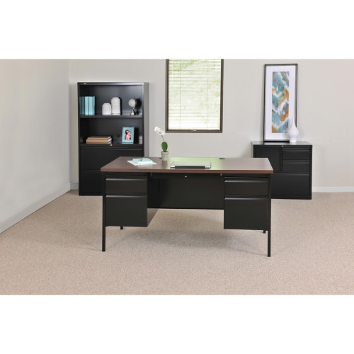 Lorell Fortress Series Double-Pedestal Desk (60927)