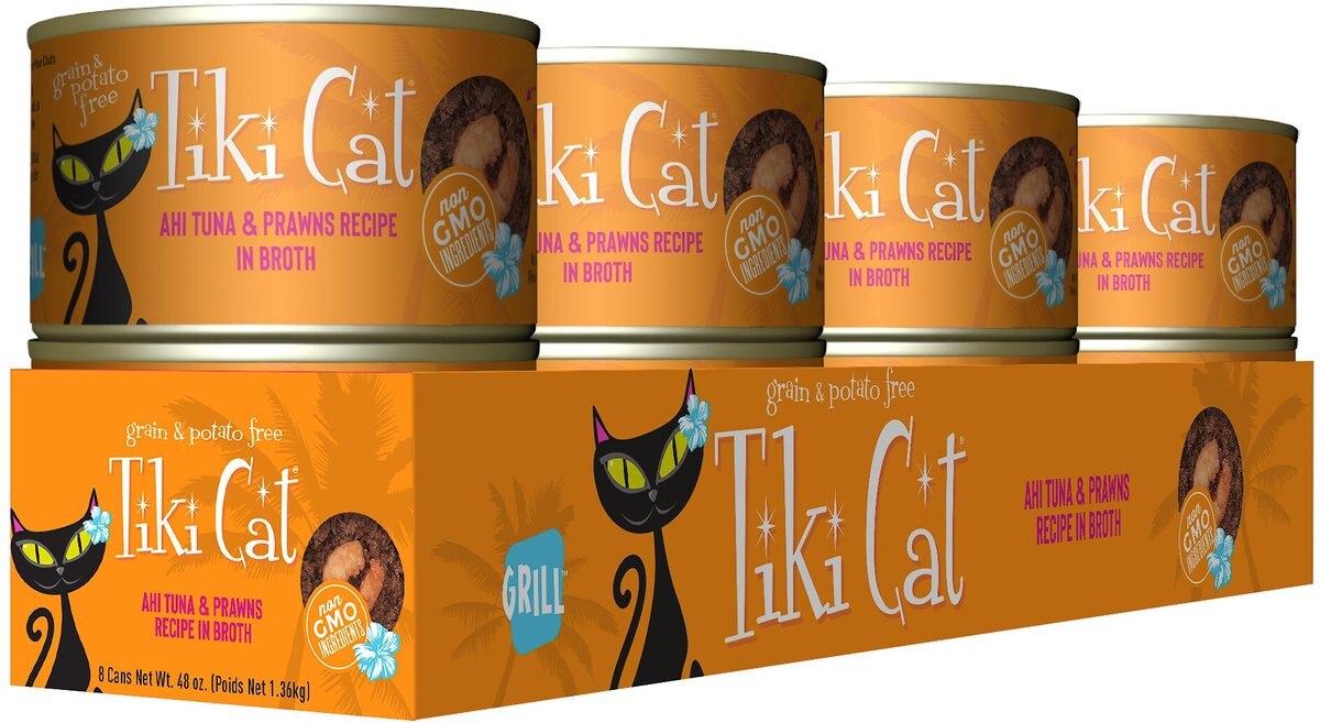 Tiki Cat Manana Grill Ahi Tuna with Prawns in Tuna Consomme Grain-Free Canned Cat Food