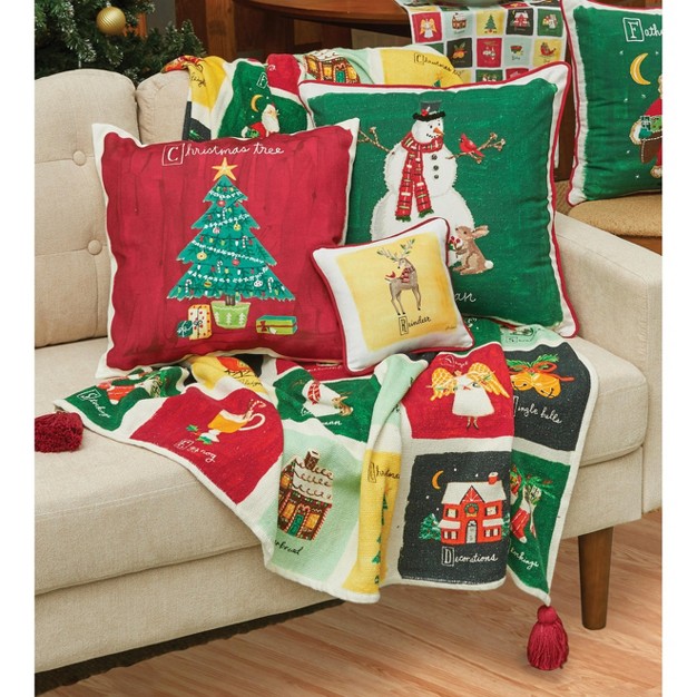 C amp f Home Mistletoe Alphabet Printed Throw Pillow