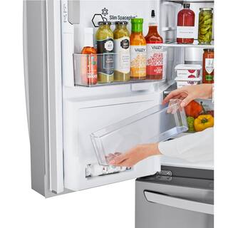 LG 30 cu. ft. 4-Door French Door Refrigerator Full Convert Drawer Smart Cooling and Craft Ice PrintProof Stainless Steel LRMXS3006S