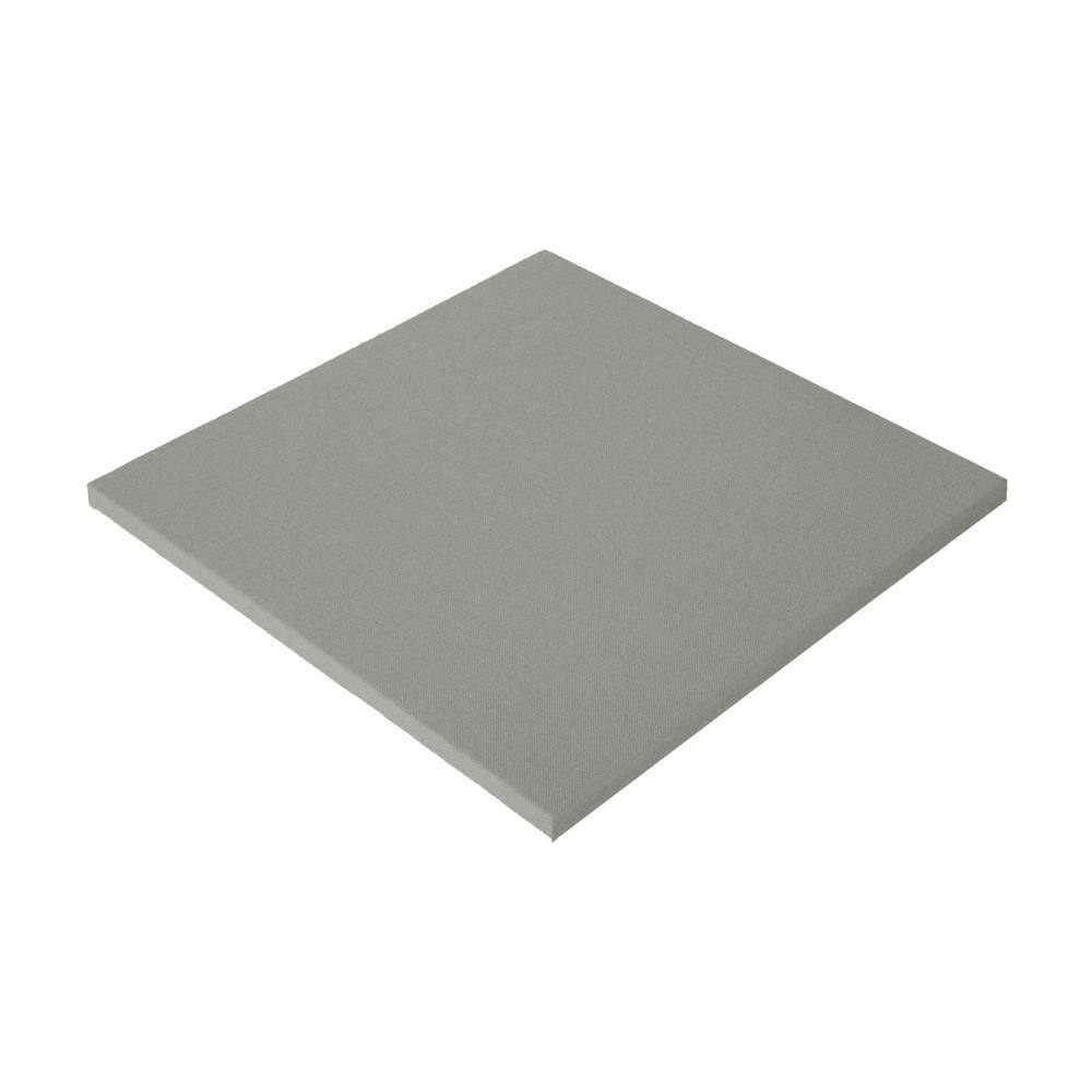 Knauf Insulation Performance+ Acoustic Panel Sound Absorbing Grey Fabric Square 24 in. x 24 in. 750552