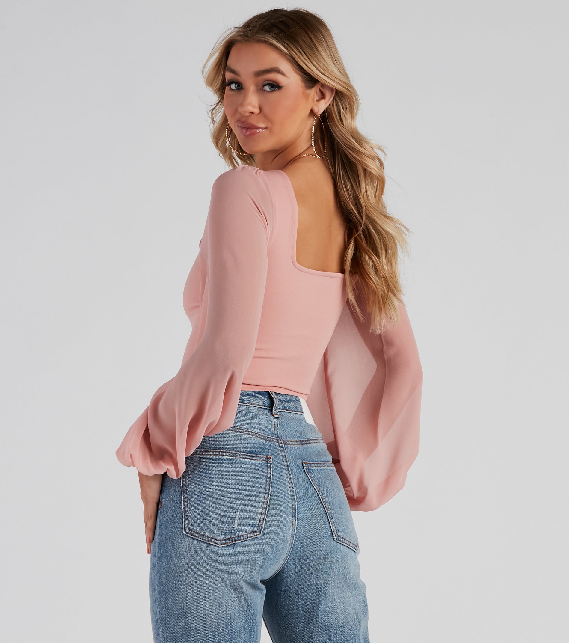 Classy Chic Chiffon Crop Top