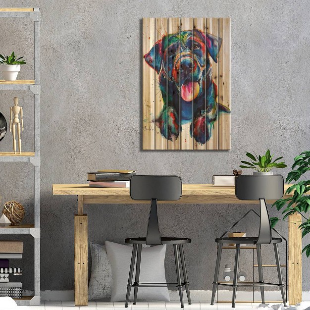 Black Lab Ii Wood Print By Weekday Best Icanvas