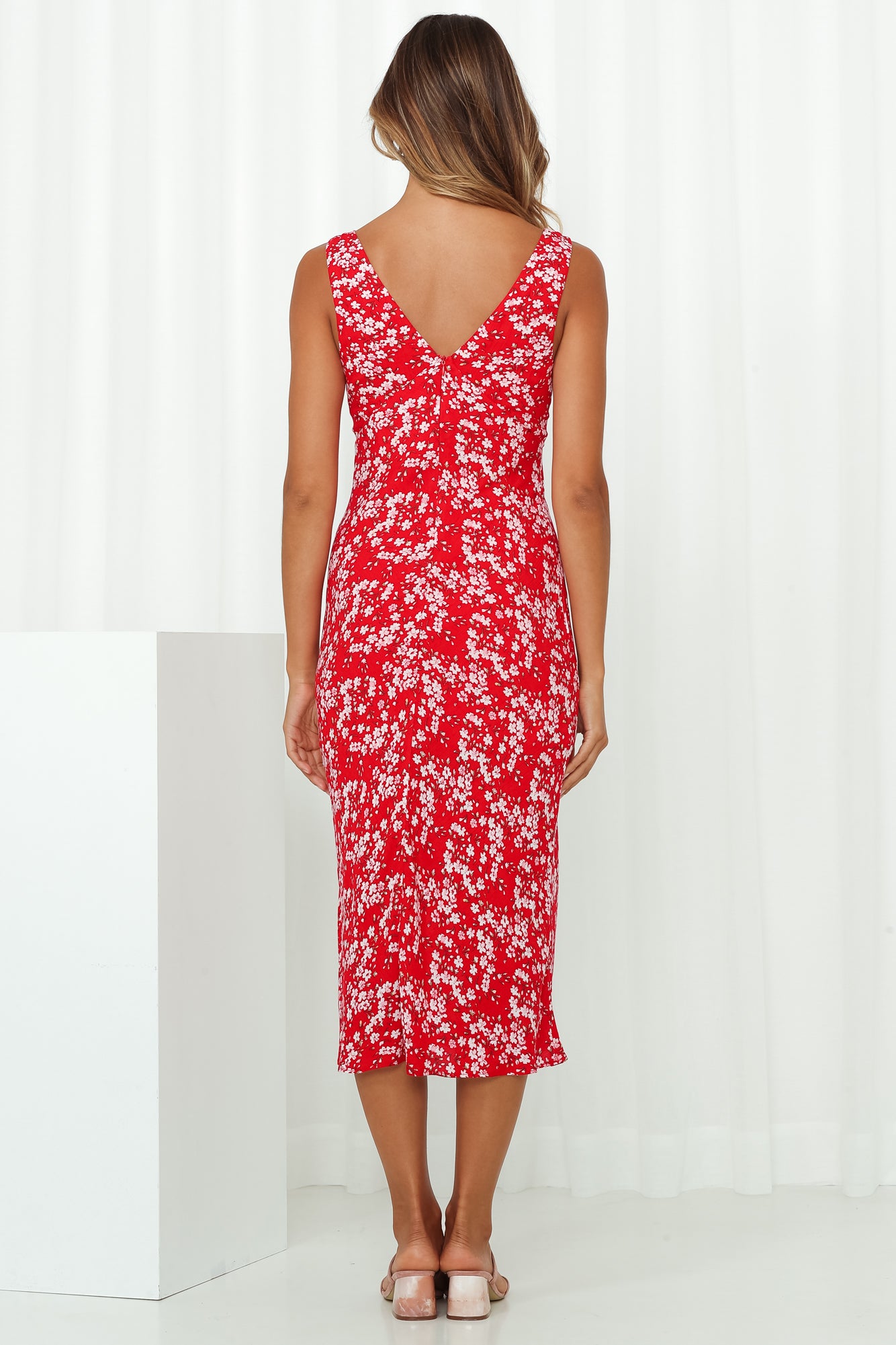 Lady Love Midi Dress Red