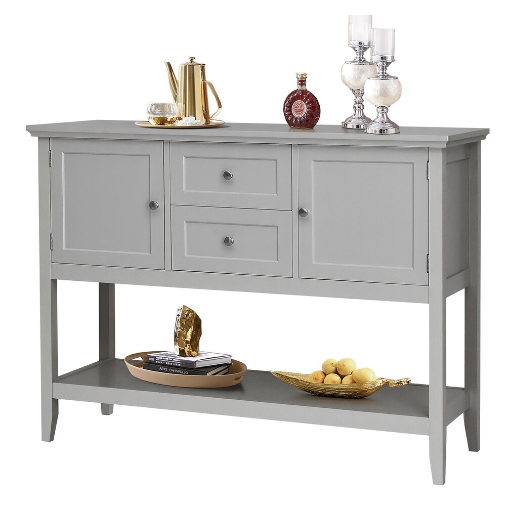 Costway Sideboard Buffet Table Wooden Console Table w/ Drawers