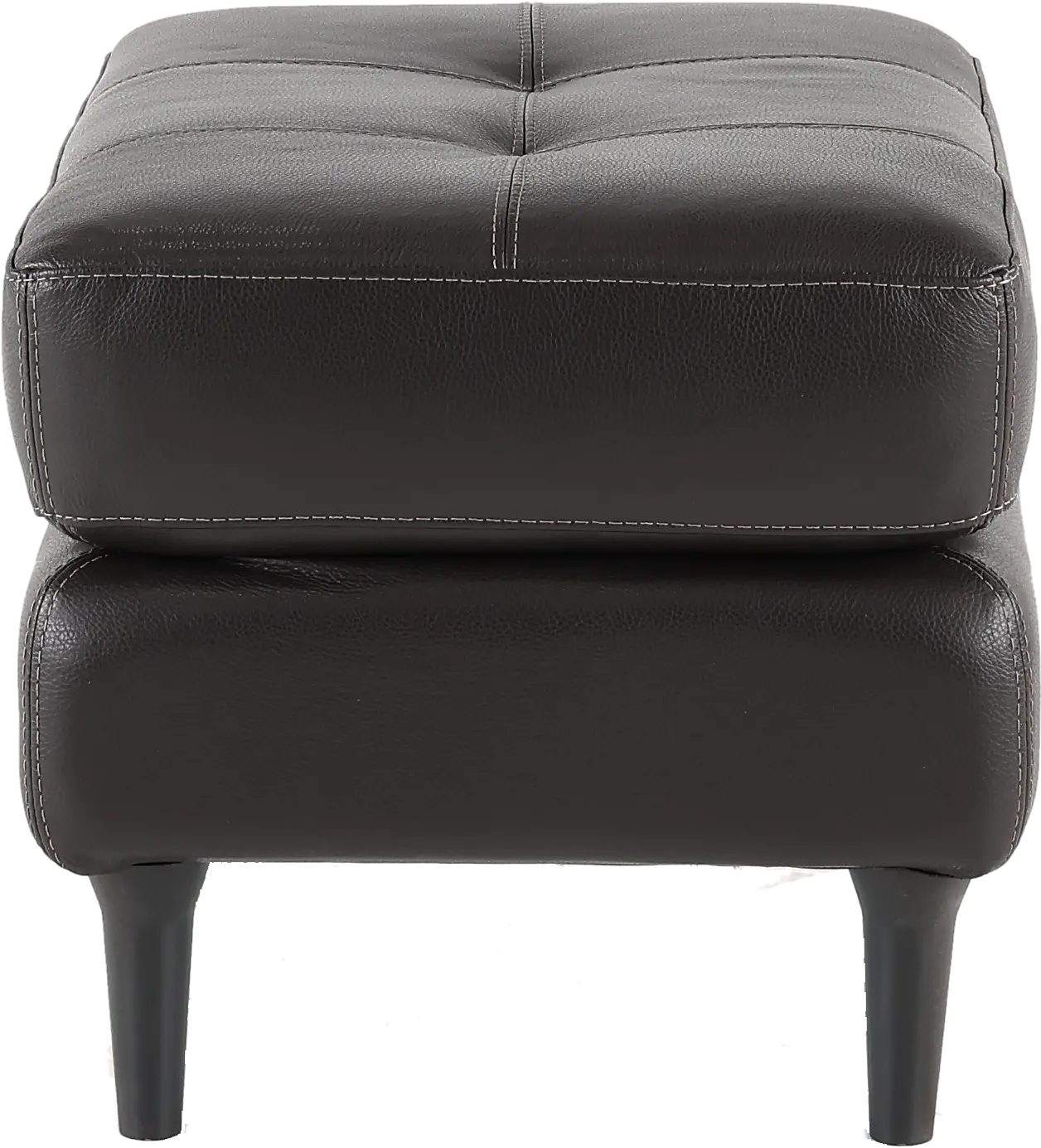 Verona Dark Brown Leather Ottoman