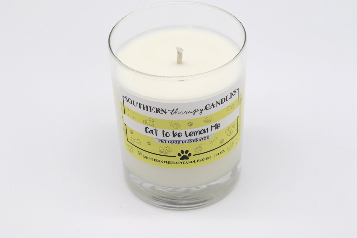 Southern Therapy Candles Cat to be Lemon Me Odor Eliminator Candle