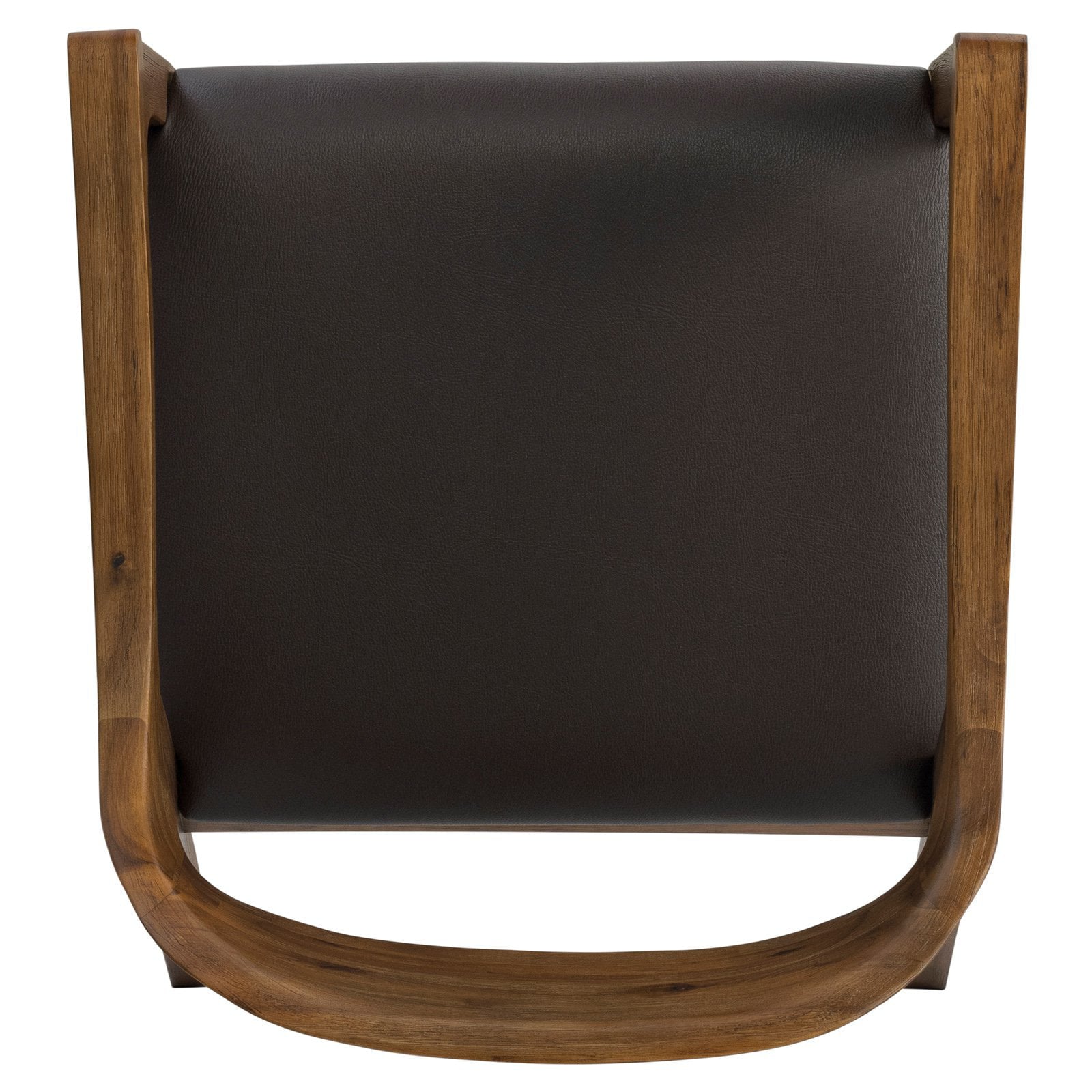 Boraam Rasmus Wood and Faux Leather Dining Armchair， Chestnut Wire-Brush Finish