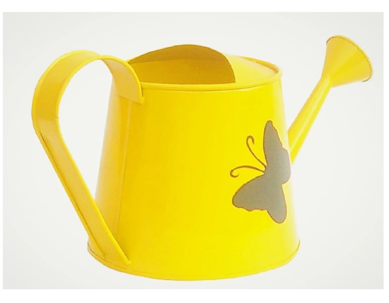 Yellow Finishing Butterfly Printed Watering Can Galvanized Steel Water Can Simple Metal Water Can creative vintage water cane