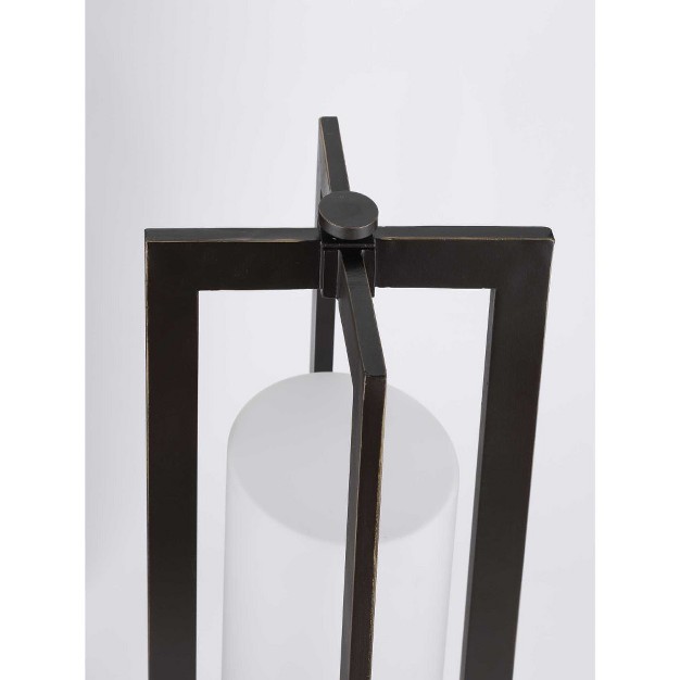 Progress Lighting Janssen Collection 1 light Outdoor Post Lantern Oil Rubbed Bronze Etched Glass Shade