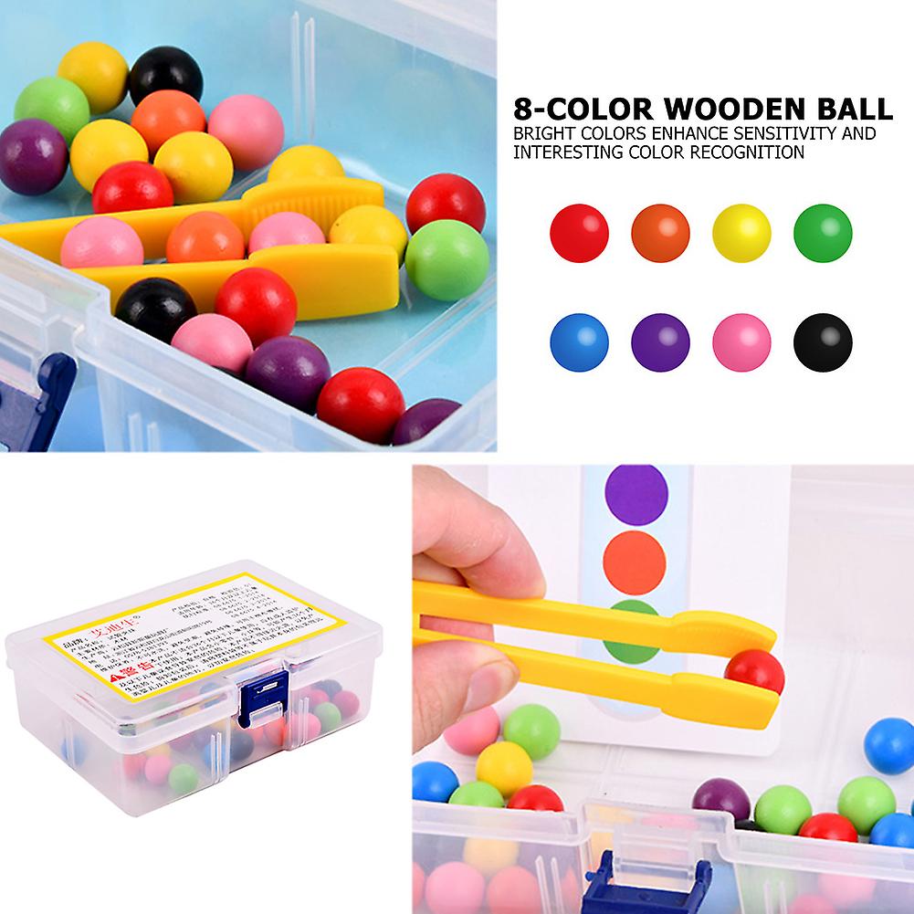 Wooden Clip Beads Toys Fun Clip Beads Test Tube Toys Kids Logic Concentration Training Game Puzzle Educational Toys For Children