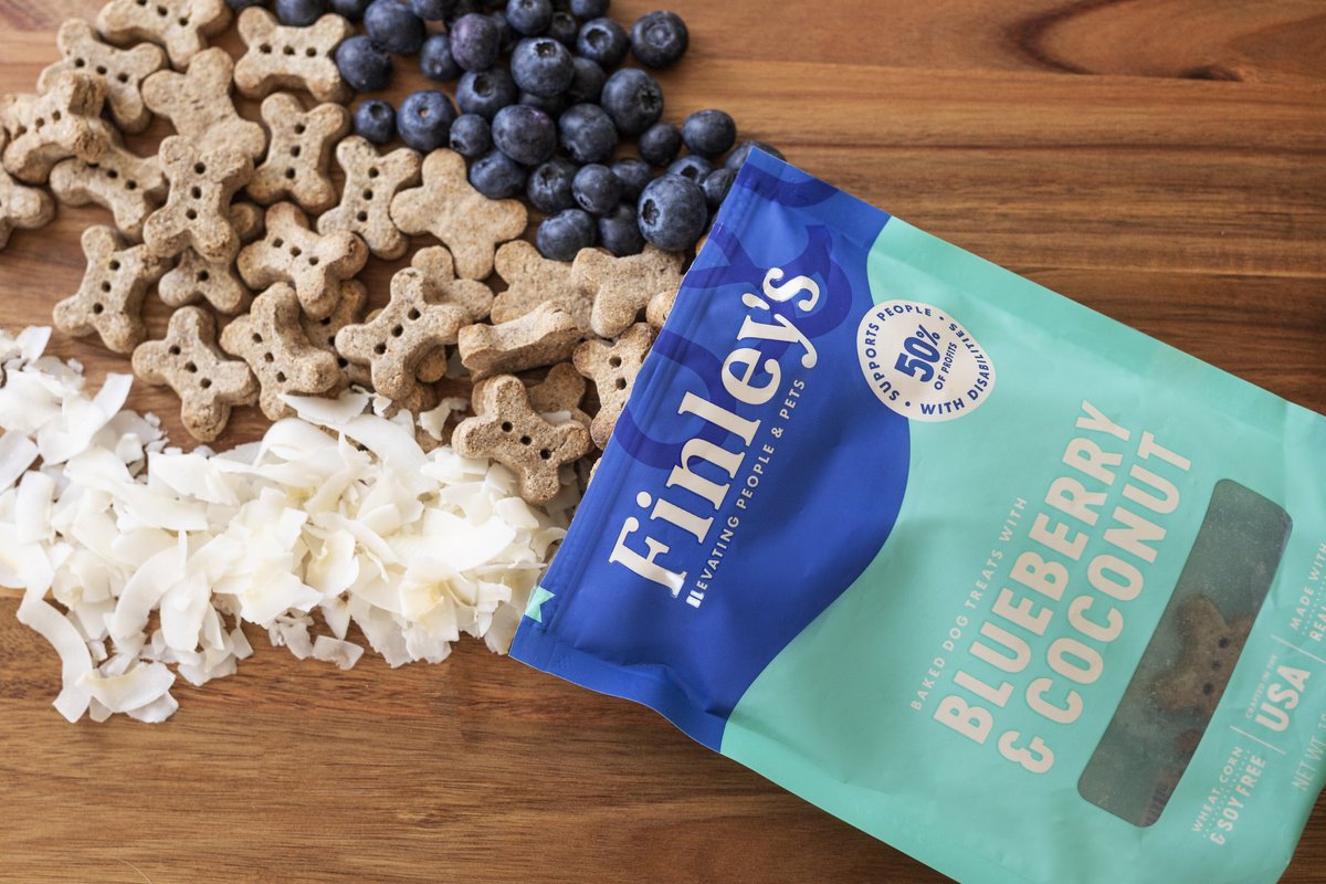 Finley's Barkery Wheat-Free Blueberry and Coconut Crunchy Biscuit Dog Treats