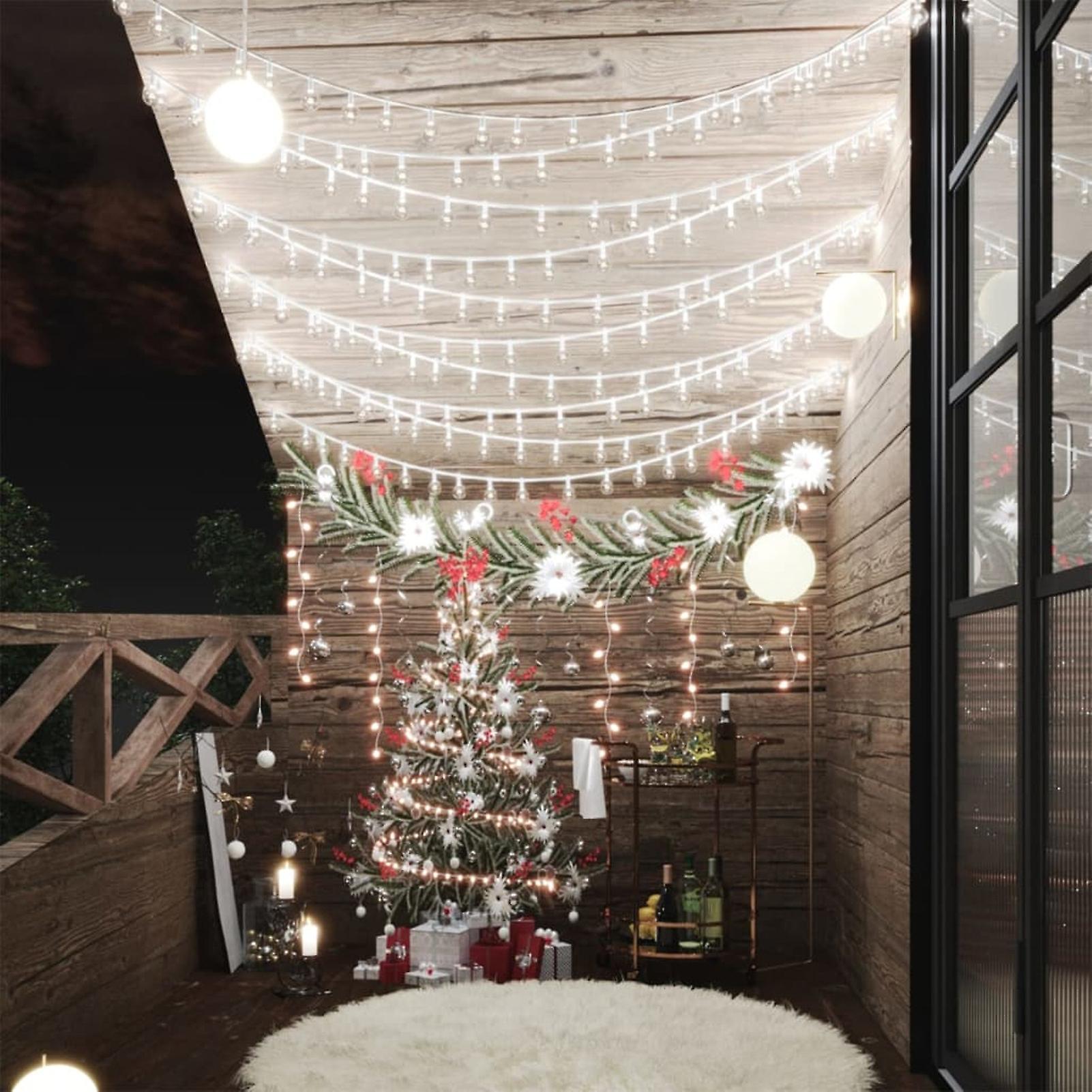 Globe Fairy String Lights 20m 200 Led Cold White 8 Function No.356768