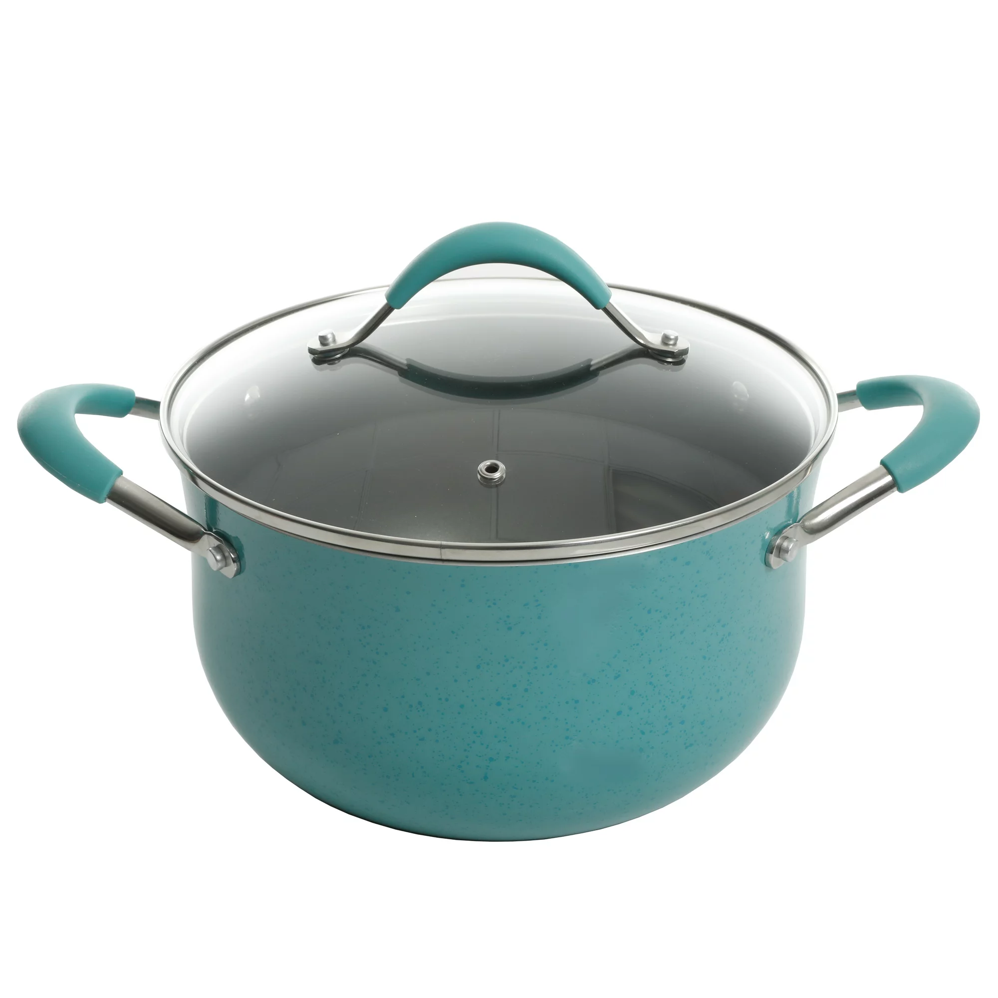 The Pioneer Woman Frontier Speckle Aluminum 10-Piece Cookware Set， Turquoise