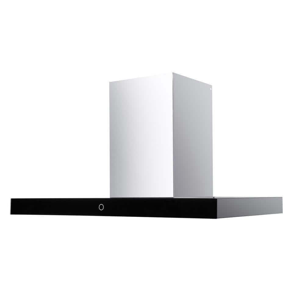 HAUSLANE 30 in Convertible Wall Mount Range Hood with Contemporary Style LED Baffle Filters in Stainless Steel