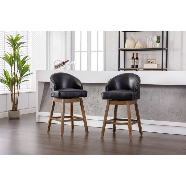 JASIWAY Modern Upholstered Bar Stools (Set of 2)