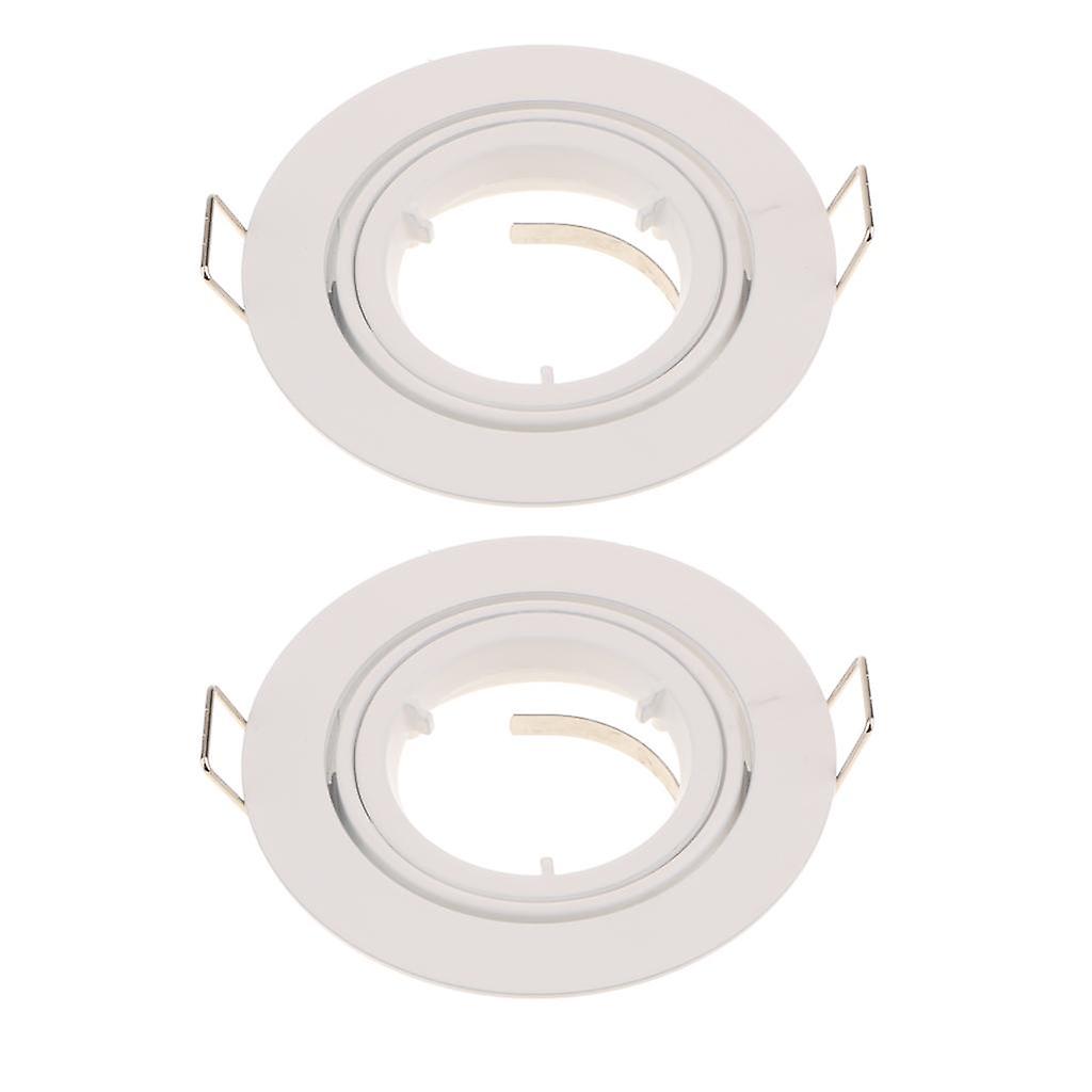 2pcs Mr16/gu10 Ceiling Downlight Led Replacement Light Holder Bracket Protector Cover， Power(max): 50w