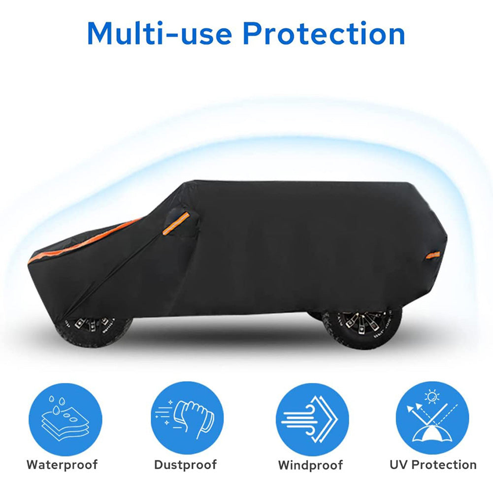 Jeep Wrangler 4 door waterproof cover， Jeep all weather waterproof car cover， Jeep full exterior covers for Jk Jl Tj Tj Yj Cj