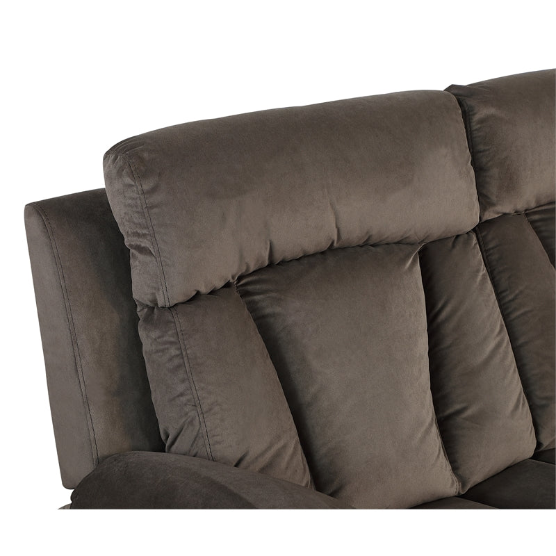 Titan Furnishings Transitional Microfiber Fabric Loveseat in Brown Color