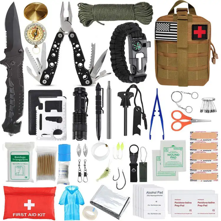 Wedacraftz Climbing Camping Hiking Emergency Equipment Tactical Survival Rescue Kit First Aid Kit Outdoor Survival Kit