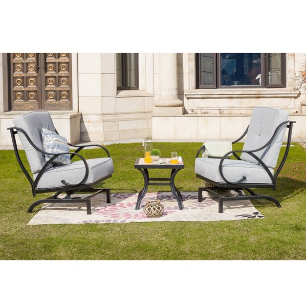 3pc Steel Patio Seating Sets Lokatse