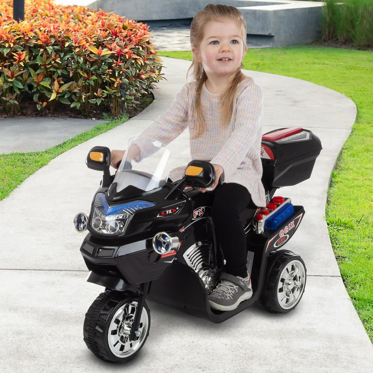 Ride on Toy 3 Wheel Motorcycle Trike for Kids by Hey! Play! Battery Powered Ride on Toys for Boys and Girls 2 8211 5 Year Old 8211 Black FX  Crowdfused