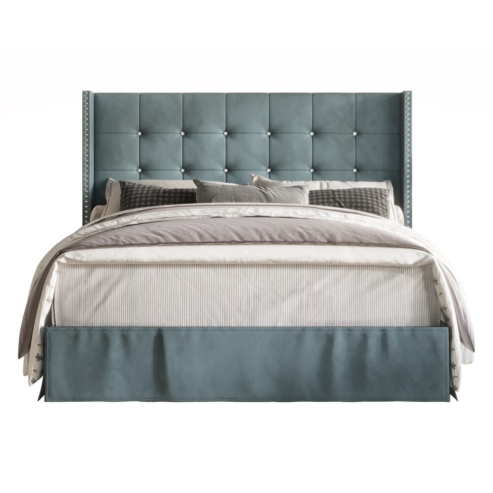 Wilie Tufted Upholstered Platform Bed