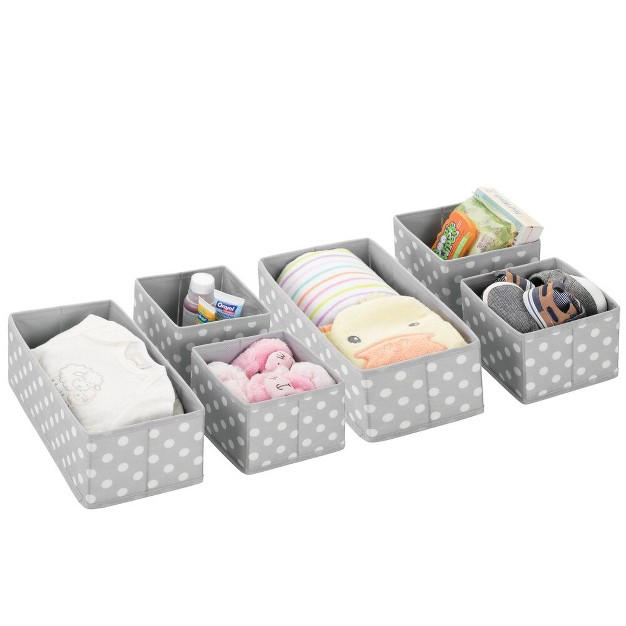 Mdesign Fabric Baby Nursery Organizers Set Of 6