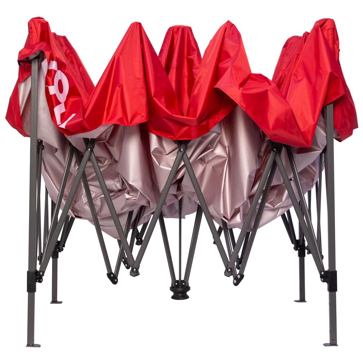 YOLI Adventure EasyLift 100 10x10 Instant Straight Leg Canopy  Red  Red 10x10