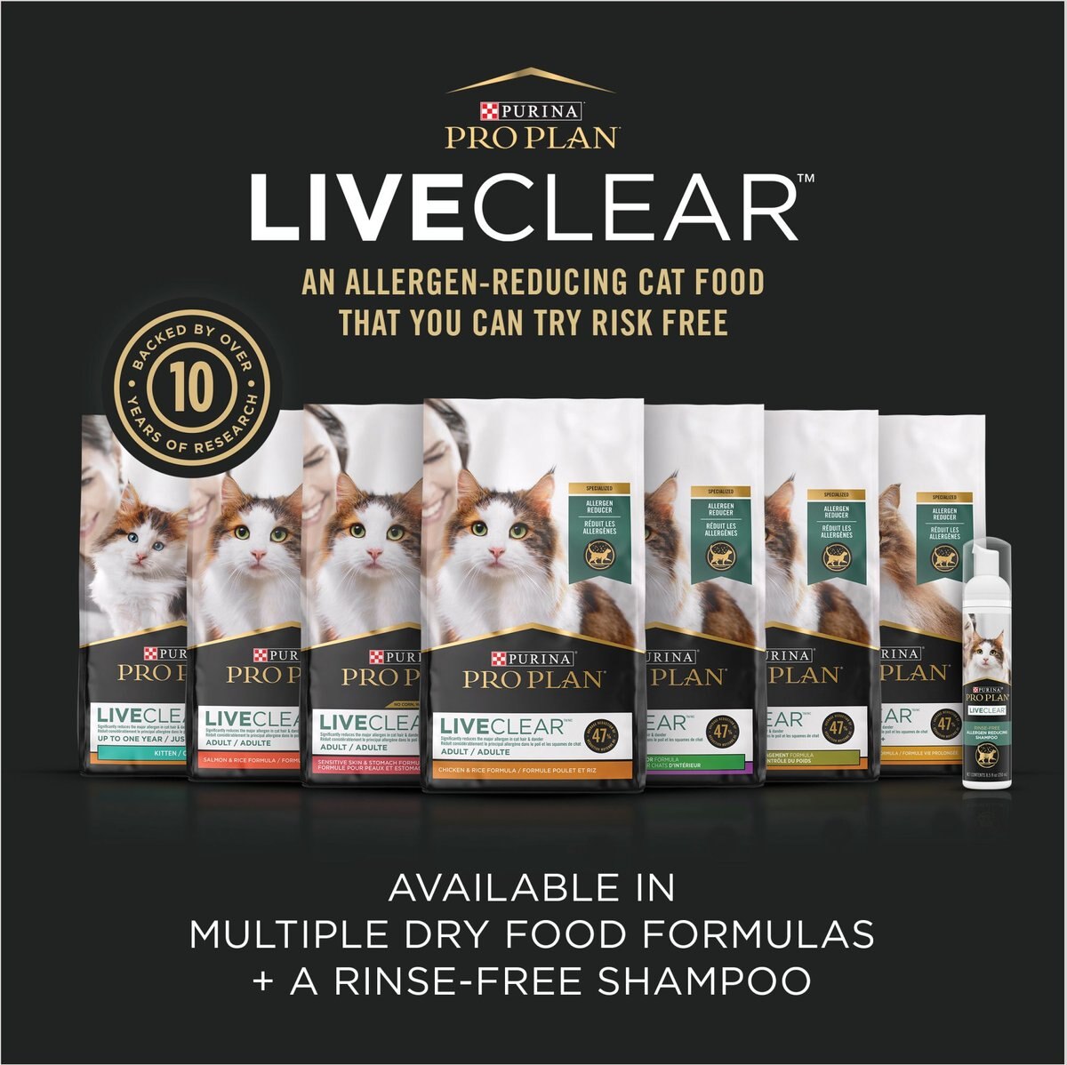 Purina Pro Plan LiveClear Sensitive Skin and Stomach Turkey and Oatmeal Formula Dry Cat Food