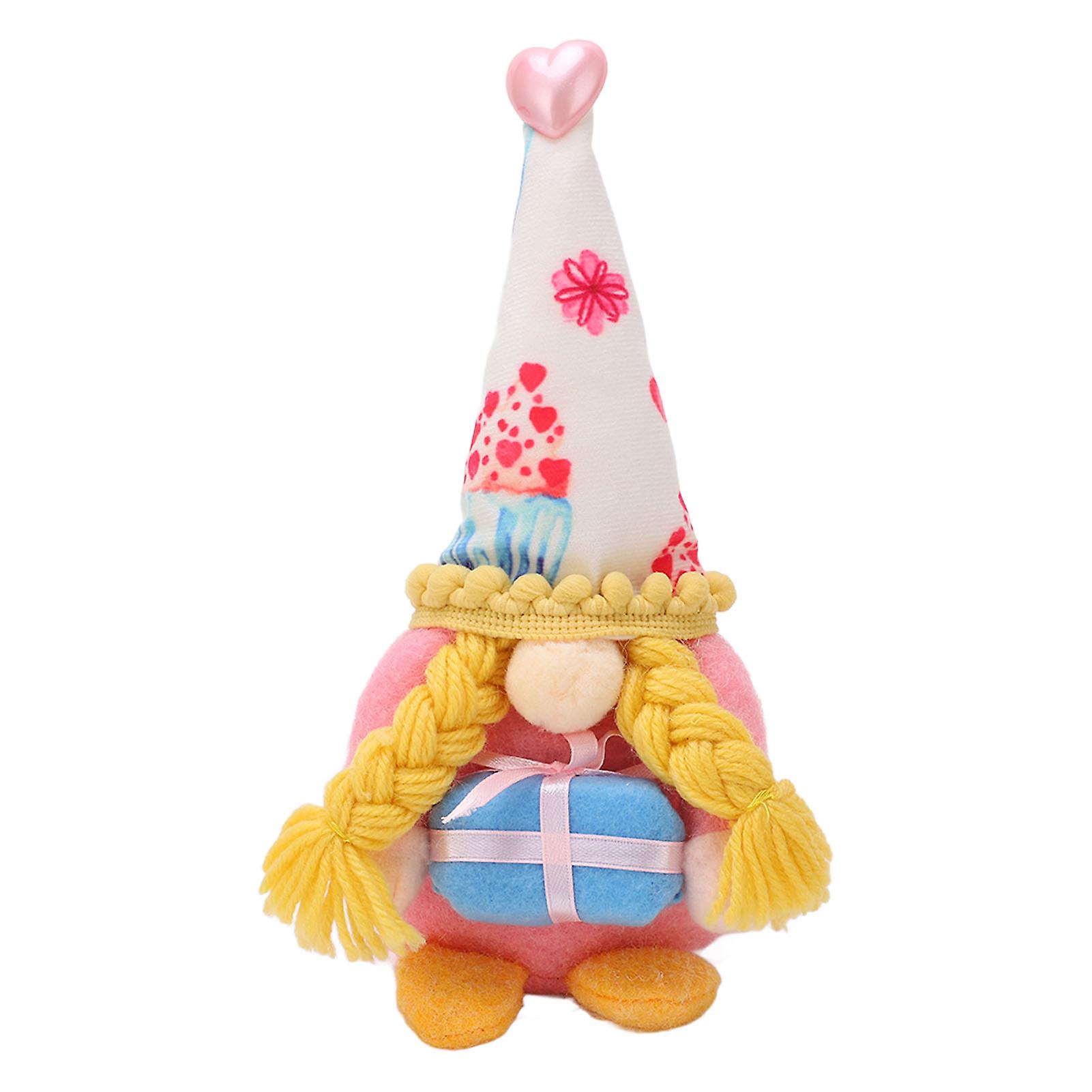 Gnomes Plush Decoration Dwarf Cute Soft Stuffed Gnomes Doll Toy for Home Birthday Braid