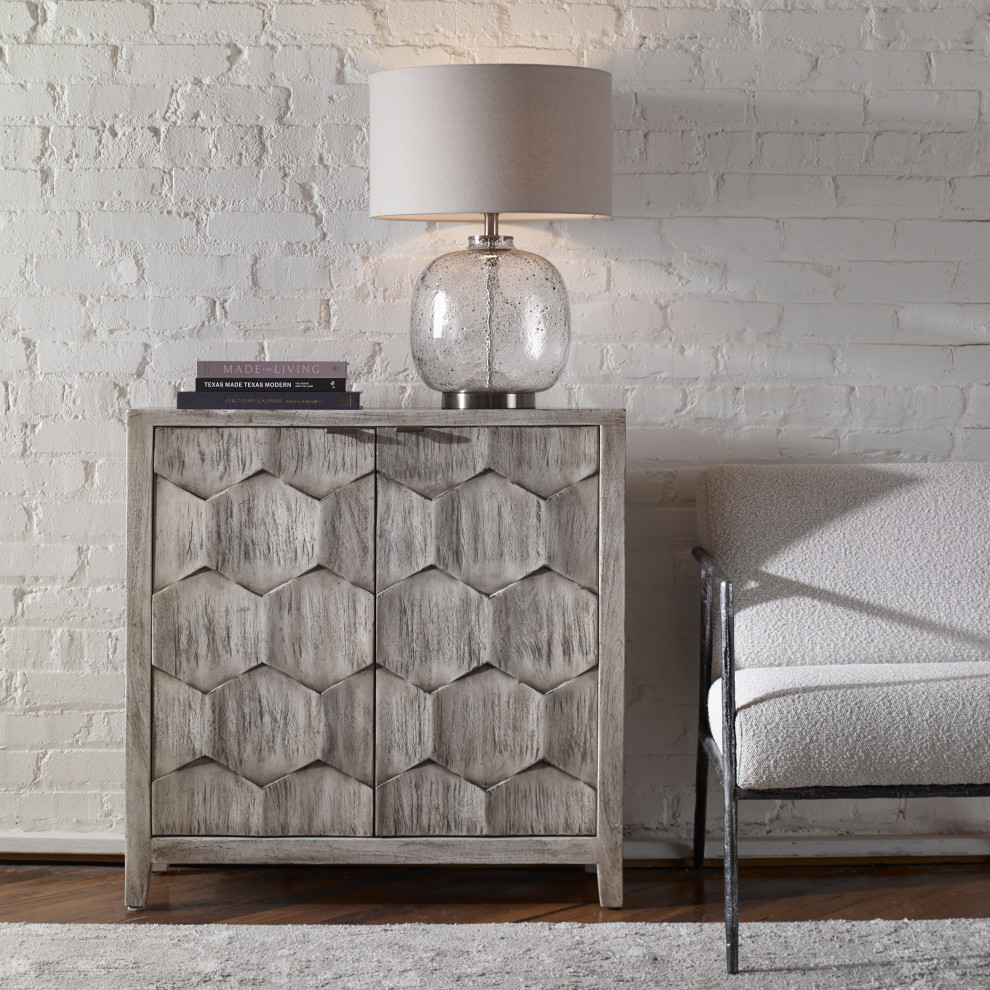 Uttermost Catori Smoked Ivory Console Cabinet   Modern   Accent Chests And Cabinets   by Zin Home  Houzz