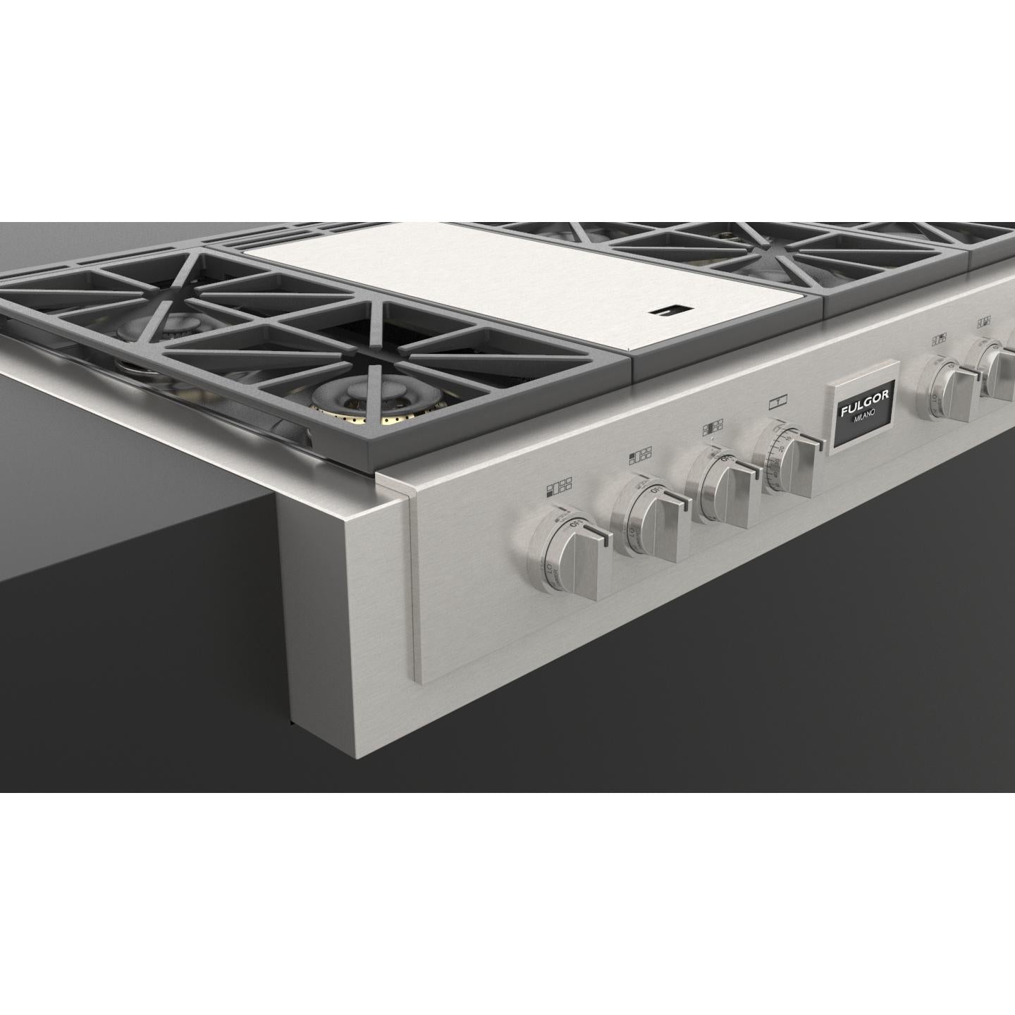 Fulgor Milano 48-inch Built-in Rangetop with Griddle F6GRT486GS1