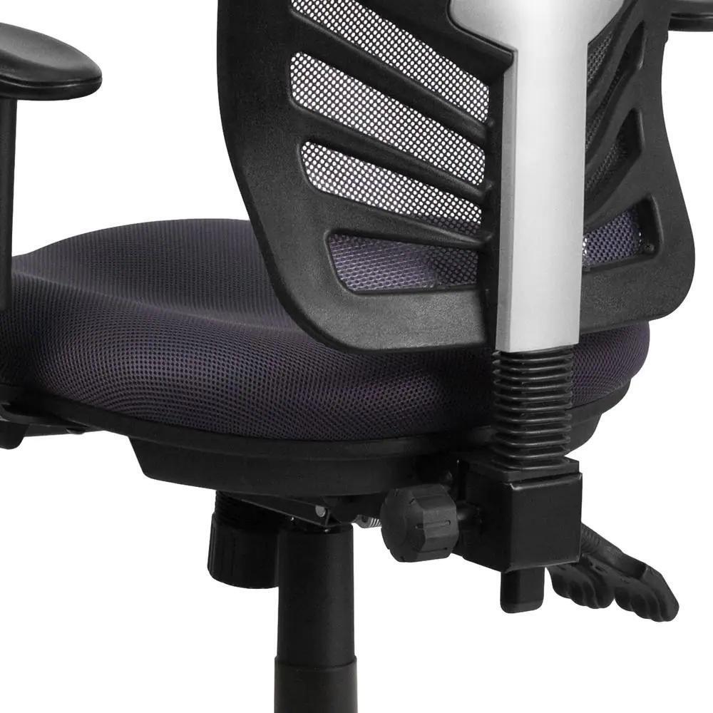 Flash Furniture Mid-Back Dark Gray Mesh Swivel Task Chair with Triple Paddle Control