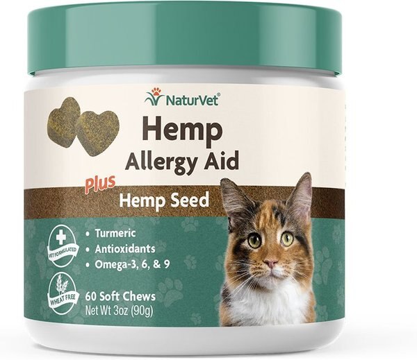 NaturVet Hemp Soft Chews Allergy Supplement for Cats