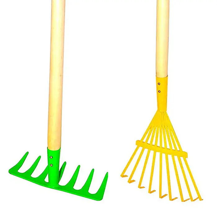 Children's Beach Large Horticultural Toys Small Iron Garden Flower Hoe Rake Garden Tools Set of Four